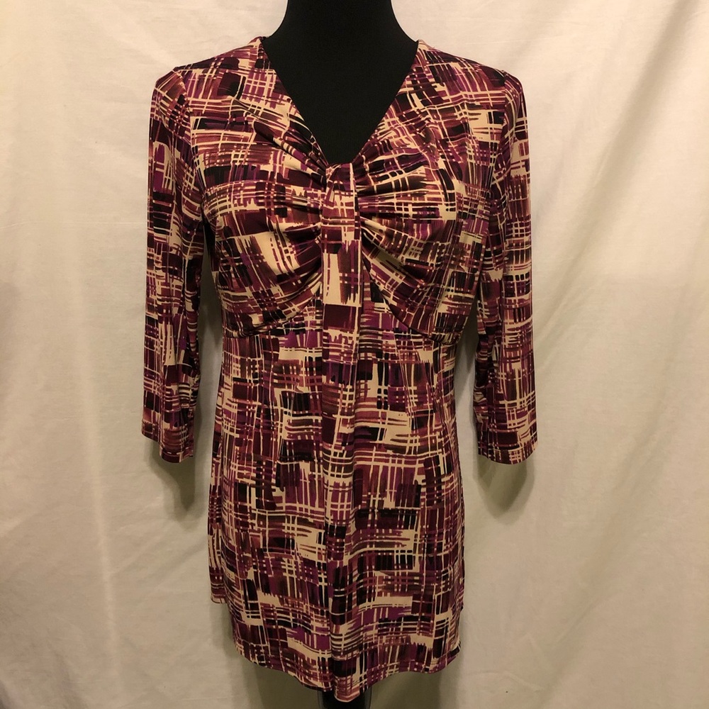 LIKE NEW Motherhood Maternity Purple V Neck Blouse
